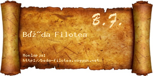 Béda Filotea névjegykártya